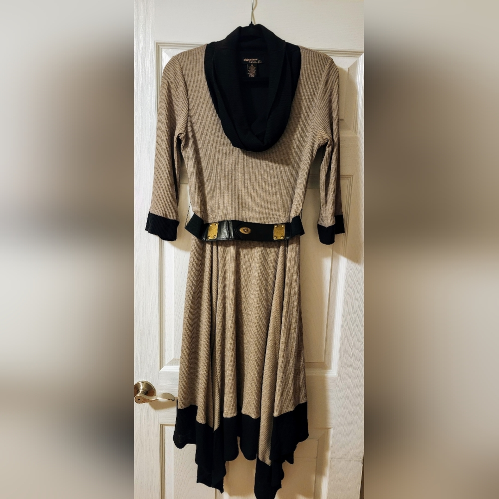 Spring Fall Midi 3/4 Sleeve Dress